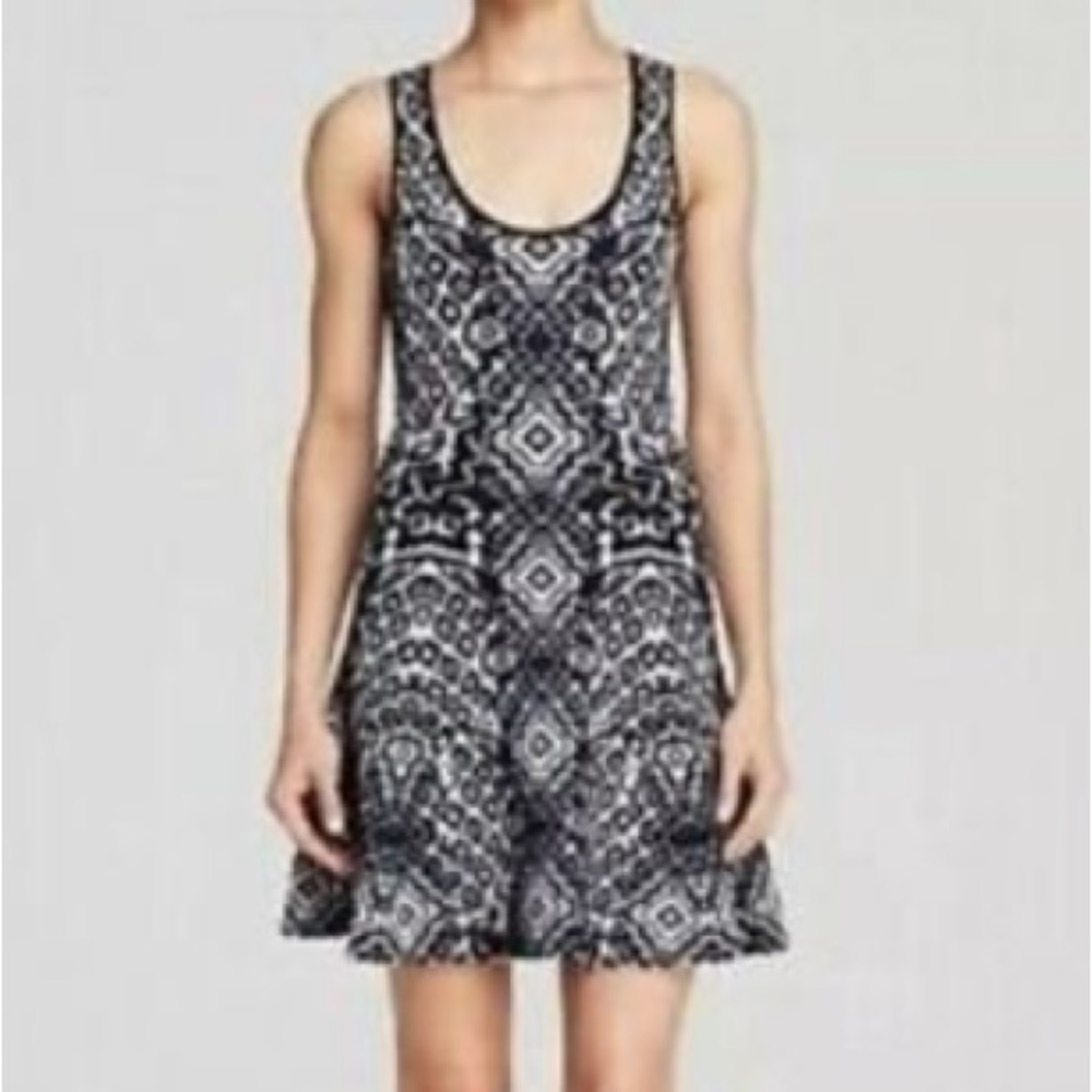 Torn by Ronny Kobo Size Medium Gamma Pop Sweater Dress Blue White